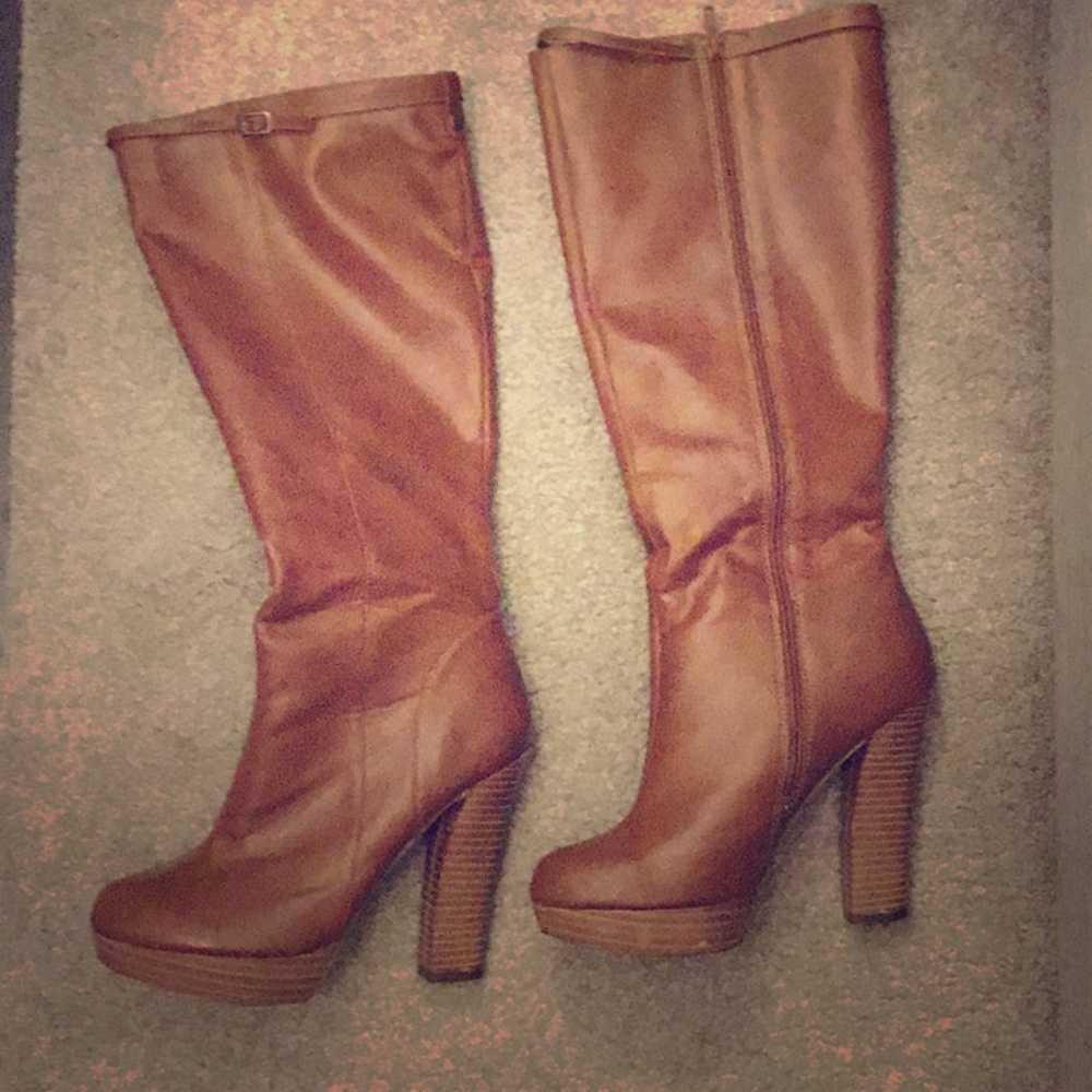 Brown riding boots
